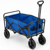 Carrello Pieghevole in Tessuto Oxford con 4Ruote in Gomma e Telaio in Acciaio Blu