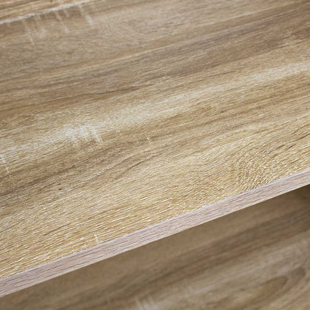 Libreria Mobiletto Scaffale 2 Ripiani Legno Nobilitato Naturale 60x31 H77cm Moderno