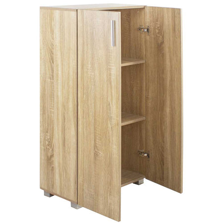 Mobile Armadietto Multiuso 3 Ripiani 2 Ante Design Moderno Casa Ufficio 115x60x31cm