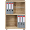 Libreria Mobiletto Scaffale 2 Ripiani Legno Nobilitato Naturale 60x31 H77cm Moderno