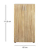 Mobile Armadietto Multiuso 3 Ripiani 2 Ante Design Moderno Casa Ufficio 115x60x31cm