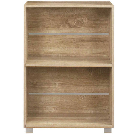 Libreria Mobiletto Scaffale 2 Ripiani Legno Nobilitato Naturale 60x31 H77cm Moderno