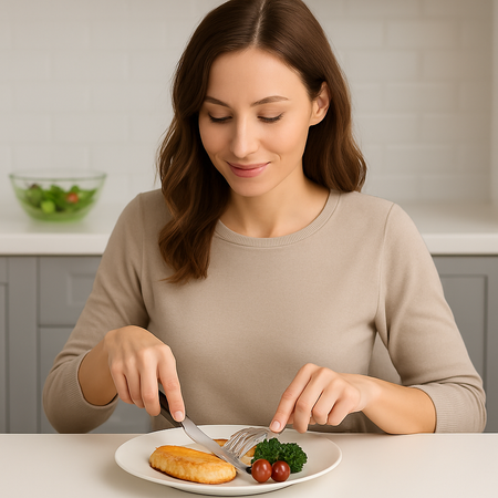 Coltelli da Tavola 24pz Manico in Polipropilene Doppia Affilatura 22cm Marrone