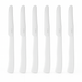 Coltelli da Tavola 24pz Manico in Polipropilene Doppia Affilatura 22cm Bianco
