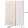 Mobile Cucina Pensile 1 Anta Componibile in Legno Colore Olmo 40x32 H72cm