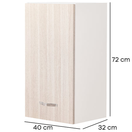 Mobile Cucina Pensile 1 Anta Componibile in Legno Colore Olmo 40x32 H72cm