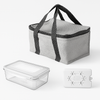 Kit Porta Pranzo Termico con Borsa Frigo Portatile con Accessori 15x22x17.5cm Salvaspazio
