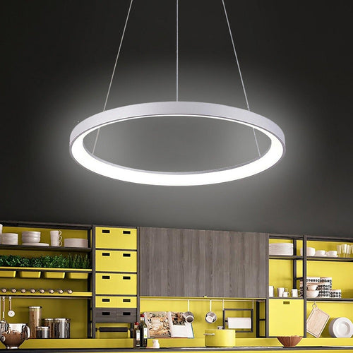 Lampadario Pendente Led 60 Watt Cct Lampada Sospensione Circolare 78cm Luci 230v