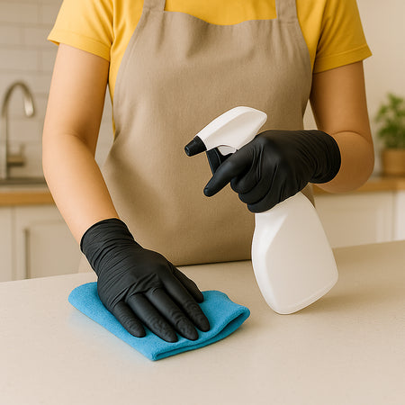 Guanti Nitrile Nero Monouso senza Lattice e Polvere Taglia XL 1000pezzi
