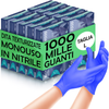 Guanti Nitrile Blu Monouso senza Lattice e Polvere Taglia L 1000pezzi