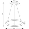 Lampadario Pendente Led 30w Cct Lampada Sospensione Circolare 38m Luce Cucina Bar