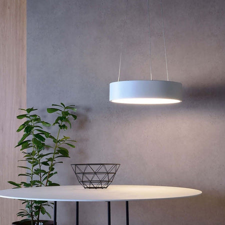 Lampada Led 30 W Cct Pendente Cerchio Lampadario Moderno Luce Diffusa 230v 40 Cm