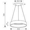 Lampada Led 30 W Cct Pendente Cerchio Lampadario Moderno Luce Diffusa 230v 40 Cm