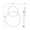 Plafoniera Led 51 W Cct Da 3000k A 6500k Dimmerabile Cerchi Luce Soffitto Parete