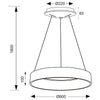 Lampada Led 42 Watt Cct Pendente Cerchio Lampadario Moderno Luce Diffusa 60 Cm