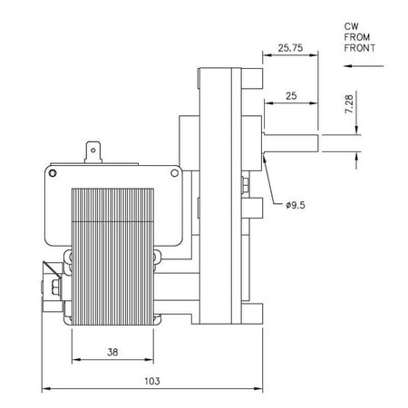 Motoriduttore Mellor FB1199 stufe a pellet 14702025