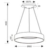 Lampada Sospensione Led 60w Cct Pendente Cerchio Lampadario Moderno Luce 230v 80cm