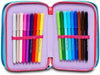 Astuccio Stitch E Lilo 3 Zip Per Scuola Elementare Completo Di Accessori Seven