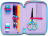 Astuccio Stitch E Lilo 3 Zip Per Scuola Elementare Completo Di Accessori Seven