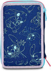 Astuccio Stitch E Lilo 3 Zip Per Scuola Elementare Completo Di Accessori Seven