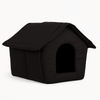 Casetta Pieghevole per Animali Domestici in Tessuto Nero 47x46x40cm Cani e Gatti