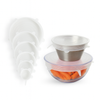 Coperchi in Silicone Elastici da Cucina 6 pezzi Lavabili per Ciotole e Pentole