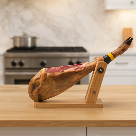 Porta Prosciutto in Legno Stile Iberico per Crudo Serrano Italiano 44.5x22.5x31cm