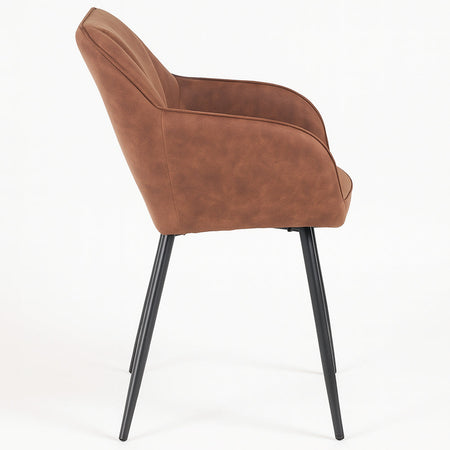 Poltrona Sedia Ergonomica Microfibra Effetto Scamosciato Piedi Metallo 55x50x84cm