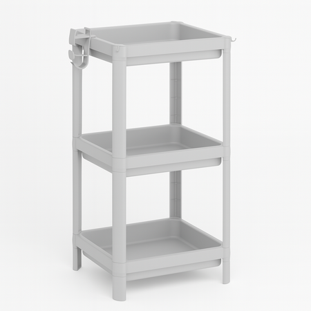 Scaffale Multiuso 3 piani Salvaspazio per Casa, Ufficio, Lavoro 35.5x23 H 70.5cm