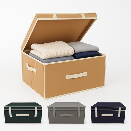 Scatole per il Cambio Stagione KIT 4pz in TNT Salvaspazio Pieghevole 50x40 H25cm