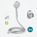 Doccetta con Supporto e Laccio 2 mt Ugelli in Silicone Anticalcare 3 Funzioni