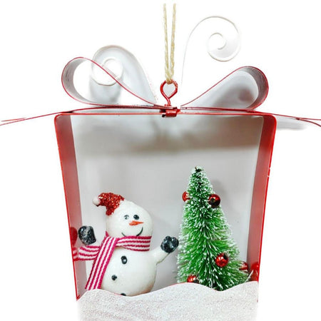 Decorazione Natalizia Albero Di Natale Appendino Pupazzo Di Neve Dim. 12.5cm