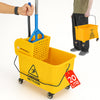 Carrello Pulizie Professionale con Secchio Lavapavimenti 20LT e 4 Ruote Mobili