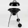 Barbecue a Carbone Rotondo con 2Ruote Valvola Cottura Ventilata Ø43 cm Nero