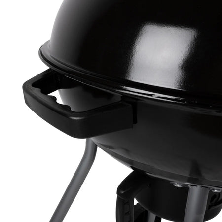 Barbecue a Carbone Rotondo con 2Ruote Valvola Cottura Ventilata Ø43 cm Nero