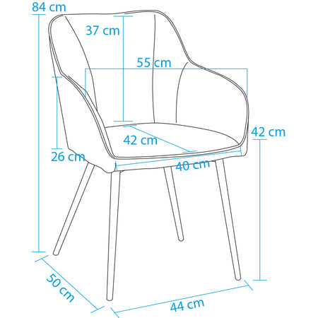 Sedia Poltrona Ergonomica Microfibra Marrone Stile Moderno Gambe Metallo Nero