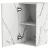 Mobile Cucina Pensile 1 Anta Componibile in Legno Colore Bianco Marmo 40x32 H72cm