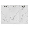 Mobile Cucina Sottolavello Componibile in Legno Colore Bianco Marmo 3 Ante 120cm