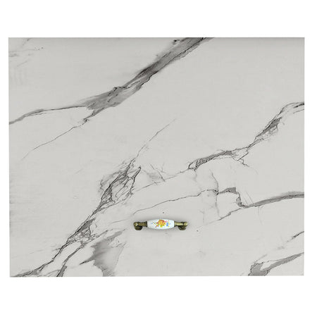 Mobile Cucina Pensile 1 Anta Componibile in Legno Colore Bianco Marmo 60x32 H49cm