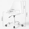 Sedia Ufficio Ergonomica Regolabile 4ruote Girevoli Design Moderno Bianco