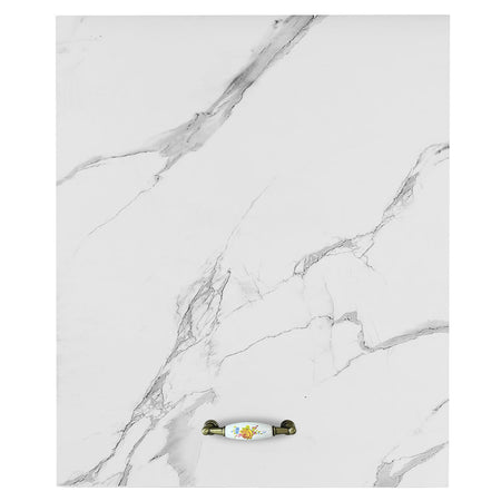 Mobile Cucina Pensile 1 Anta Componibile in Legno Colore Bianco Marmo 60x32 H72cm