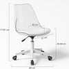 Sedia Ufficio Ergonomica Regolabile 4ruote Girevoli Design Moderno Trasparente