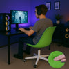 Sedia Ufficio Ergonomica Regolabile 4ruote Girevoli Design Moderno Verde