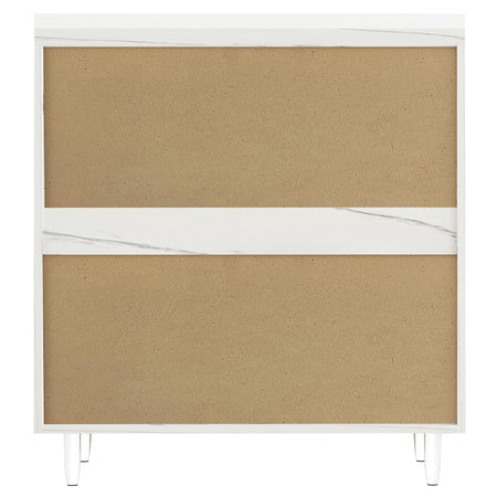 Mobile Cucina Base 2 Ante Componibile in Legno Colore Bianco Marmo 80x50 H85cm