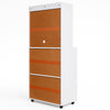 Mobile Multiuso in Legno Angolo Bar snack Ufficio Credenza con Ruote 2Ante
