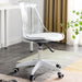 Sedia Ufficio Ergonomica Regolabile 4ruote Girevoli Design Moderno Trasparente