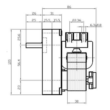 Motoriduttore Kenta K9175160 stufe a pellet 14702076