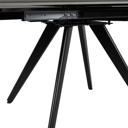 Tavolo Cucina Soggiorno Allungabile Rotante Piano Ceramica Nero 6-8 posti 140/180cm
