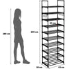 Scarpiera Modulabile 10Ripiani in Metallo Organizer Salvaspazio Scarpe Accessori