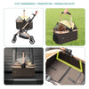 Passeggino Carrozzina 2in1 per Cani Gatti Trasportino Removibile Pieghevole 50kg